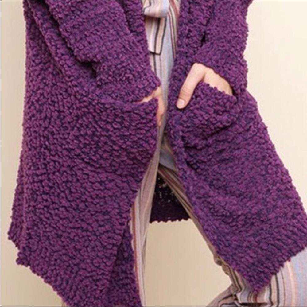 ❄️LAST//EGGPLANT POPCORN SWEATER - Picture 5 of 8